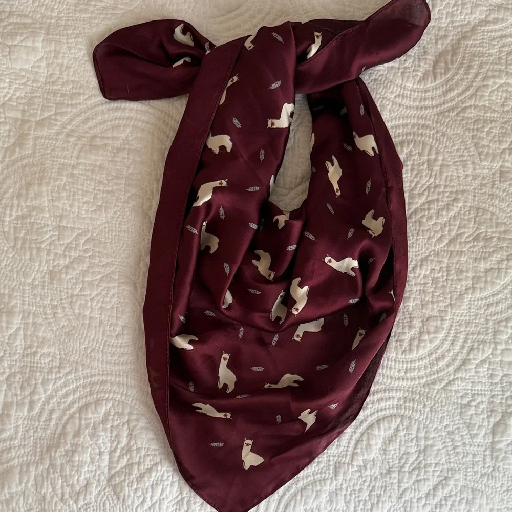 Silk Burgundy Scarf